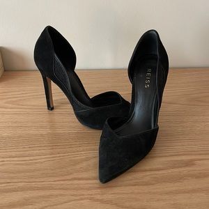 Reiss Black Suede Pumps